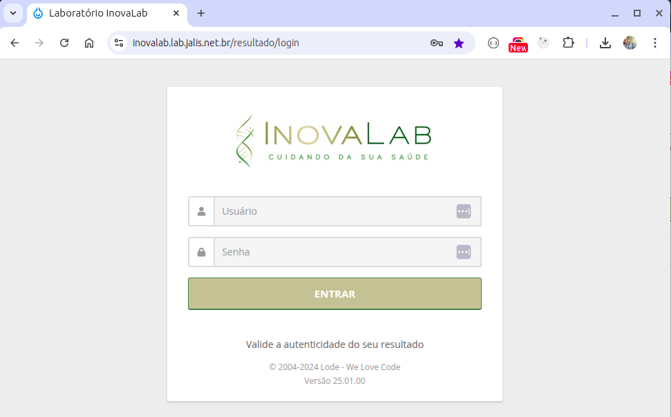 Tela de Login